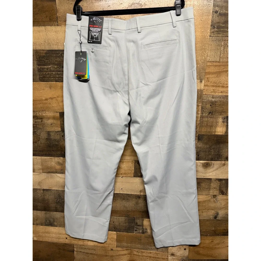 Callaway Pro-Spin 3.0 Golf Pants Mens 40x32 Sleet Grey Opti-Dri UPF 50 NEW